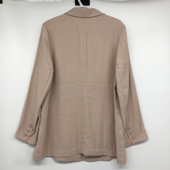 Nordstrom's Chelsea28 Beige Pale Pink Oversized lightweight Blazer size LG - Picture 3 of 16
